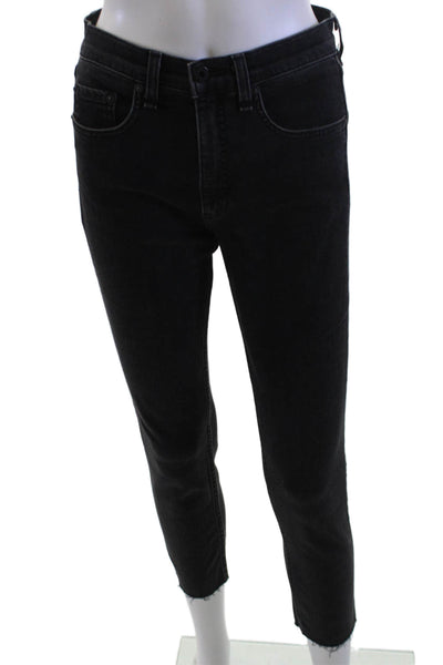 ASKKNY Womens Ankle Skinny Black Mid-Rise Jeans Size 27