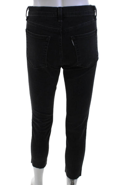 ASKKNY Womens Ankle Skinny Black Mid-Rise Jeans Size 27