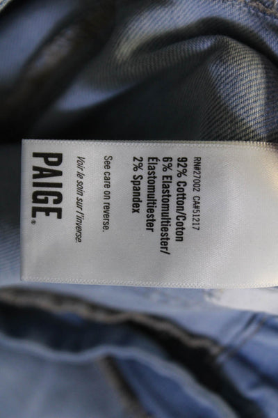 Paige Women Light Blue Cropped Jogger Pants Mid Rise Size 29