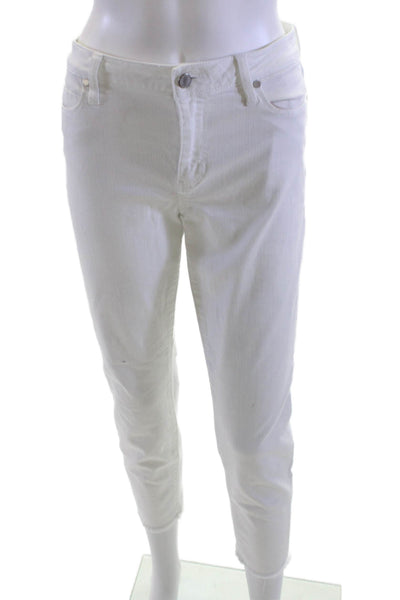 Liverpool Jeans Company Womens Cropped Ankle Mid-Rise White Jeans Size 29