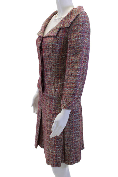 Douglas Hannant Womens Woven Collared Skirt Suit Multicolor Size 8 4