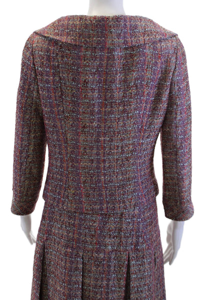Douglas Hannant Womens Woven Collared Skirt Suit Multicolor Size 8 4
