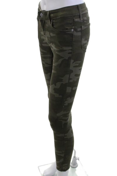 Levi Strauss & Co Women Skinny Ankle Jeans Green Camouflage Size 25