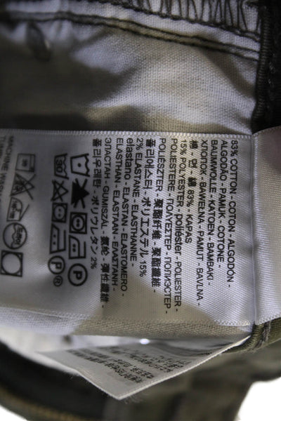 Levi Strauss & Co Women Skinny Ankle Jeans Green Camouflage Size 25