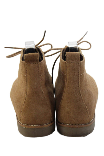 White Mountain Womens Lace Up Lined Rounded Toe Booties Tan Size 9