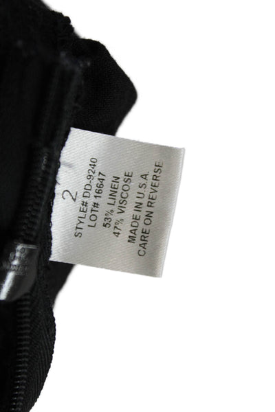 Intermix Womens Jumpsuit Romper Black Sweetheart Linen Viscose Sleeveless Size 2