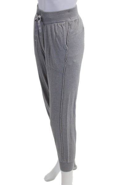 Splendid Women Jogger Sweatpants Gray Drawstring Cashmere Blend Size S