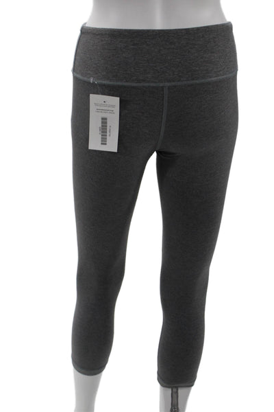 Lululemon Womens Cropped Capri Leggings Dark Gray Nylon Blend Size 6