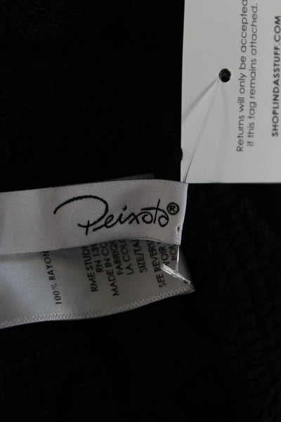 Peixoto Women Peasant Mini Skort Black Rayon Size S