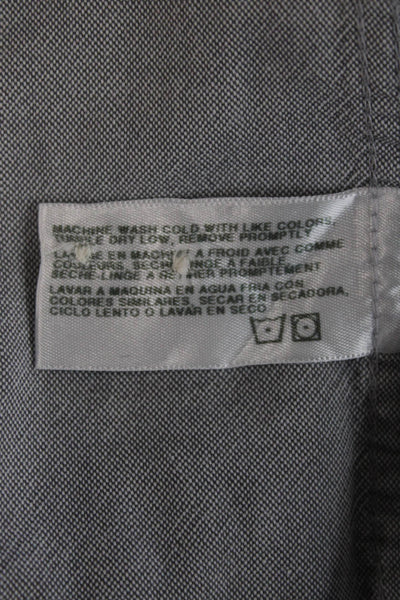 AG Adriano Goldschmied Cotton Collar Sleeve Button-Down Shirt Gray Size XS