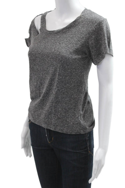 LNA Womens Basic Jersey Short Sleeve Dark Gray T-Shirt Size XS