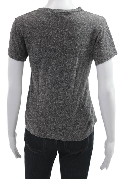 LNA Womens Basic Jersey Short Sleeve Dark Gray T-Shirt Size XS