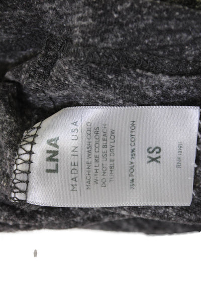 LNA Womens Basic Jersey Short Sleeve Dark Gray T-Shirt Size XS