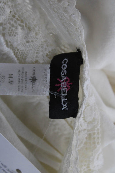 Cosabella Womens White V-Neck Spaghetti Strap Tank Top Size S