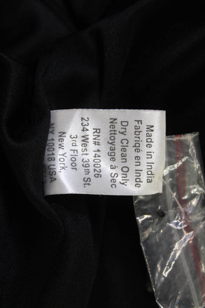 Parker Women Sleeveless High Neck Geometric Netted Rayon Tunic Black Size S