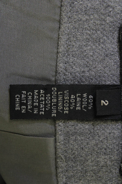 Robert Rodriguez Womens Gray Straight Pencil Skirt Wool Viscose Size 2