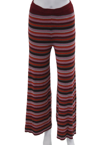 Zara Knit Womens Black Striped Bohemian Pants Size S