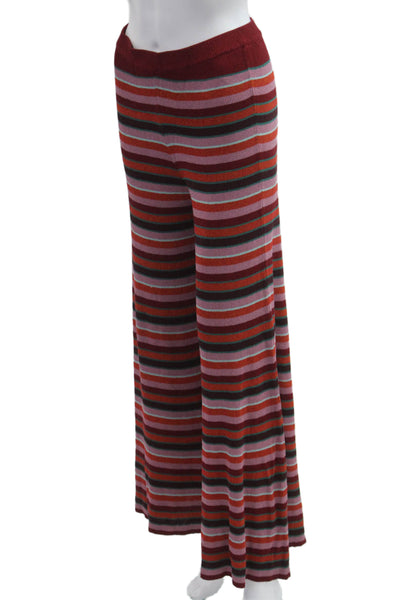 Zara Knit Womens Black Striped Bohemian Pants Size S