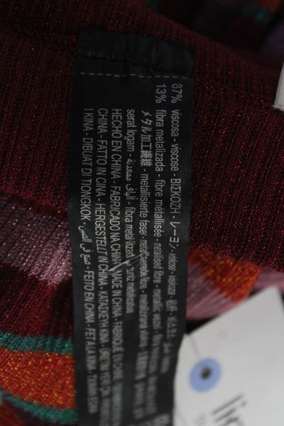 Zara Knit Womens Black Striped Bohemian Pants Size S