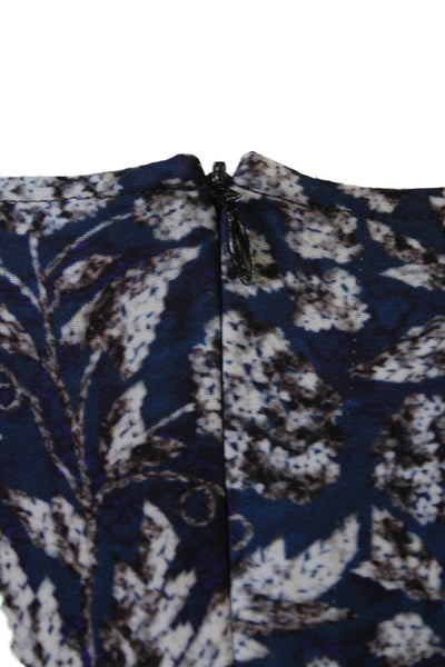 PETER PILOTTO Womens Dark Blue Graphic Crew Neck Sleeveless Tank Zip Size 10