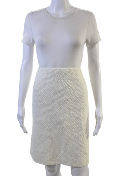 J. Mclaughlin Womens Straight Pencil Skirt Knee Length White Size XL