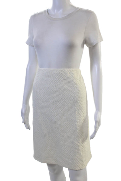 J. Mclaughlin Womens Straight Pencil Skirt Knee Length White Size XL
