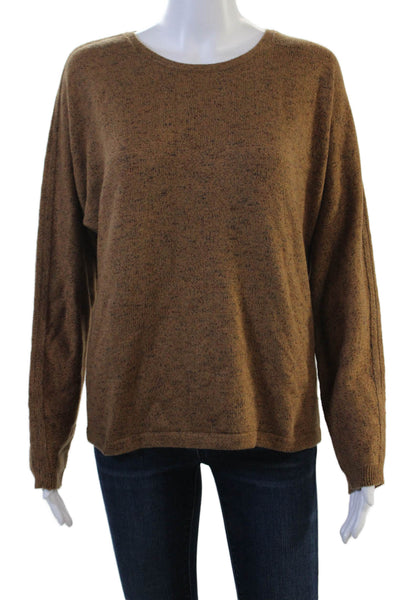 J Jill Unisex Brown Pullover Sweater Crew Neck Long Sleeve Size XS