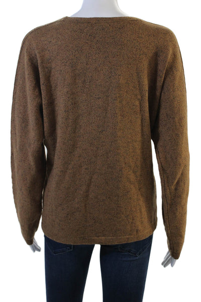 J Jill Unisex Brown Pullover Sweater Crew Neck Long Sleeve Size XS