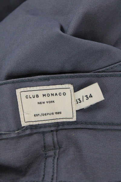 Club Monaco Mens Gray Chino Pants 97% Cotton 3% Spandex Size 33