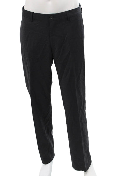 Calvin Klein Collection Mens Dress Pants Black Wool Blend Size 50