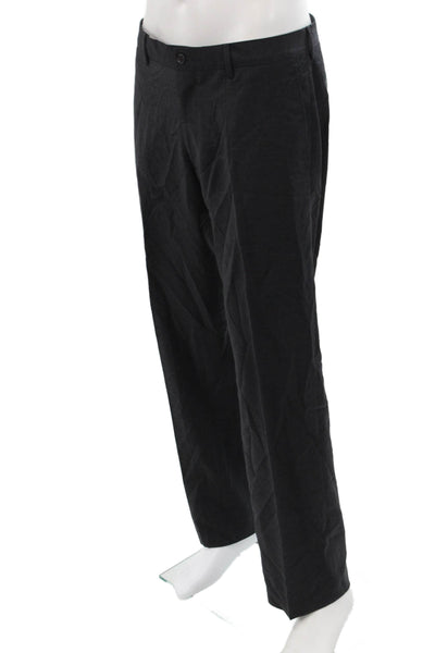 Calvin Klein Collection Mens Dress Pants Black Wool Blend Size 50