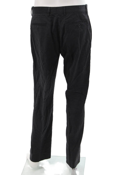 Calvin Klein Collection Mens Dress Pants Black Wool Blend Size 50