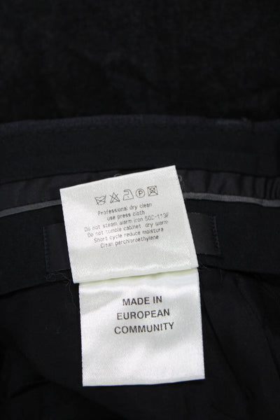 Calvin Klein Collection Mens Dress Pants Black Wool Blend Size 50