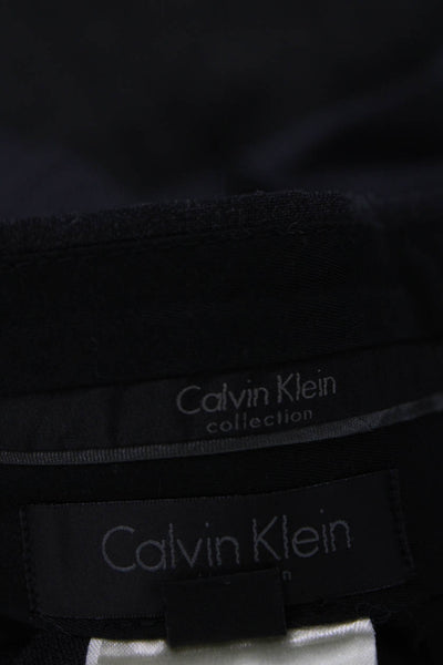 Calvin Klein Collection Mens Dress Pants Black Wool Blend Size 50