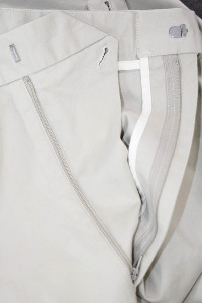 Donna Karan Signature Unisex Chinos Khakis Dress Pants Beige Button Size 36