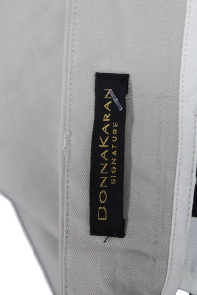 Donna Karan Signature Unisex Chinos Khakis Dress Pants Beige Button Size 36