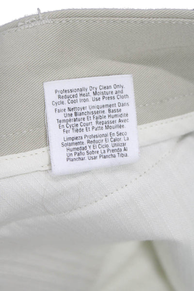 Donna Karan Signature Unisex Chinos Khakis Dress Pants Beige Button Size 36
