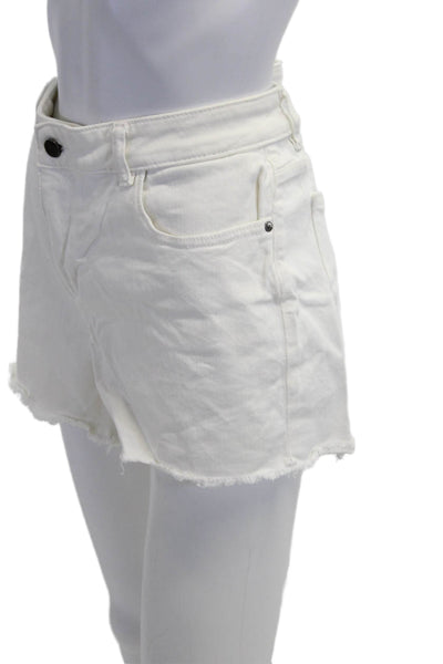 DL1961 Unisex Beach White Shorts Button 67% Cotton 31% Tencel Size 30