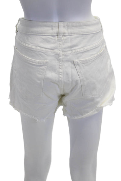 DL1961 Unisex Beach White Shorts Button 67% Cotton 31% Tencel Size 30