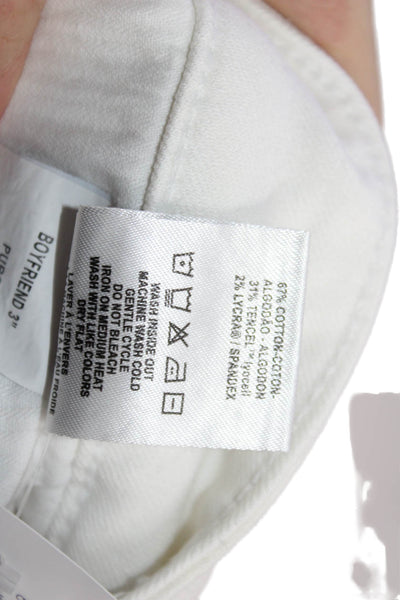 DL1961 Unisex Beach White Shorts Button 67% Cotton 31% Tencel Size 30