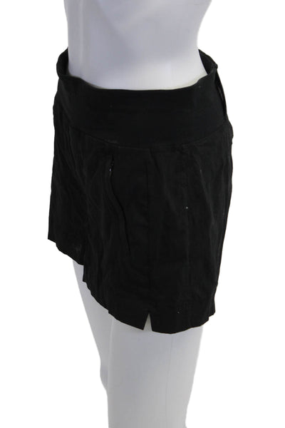Athleta Unisex Outdoor Black Nylon Blend Zip Shorts Size 2