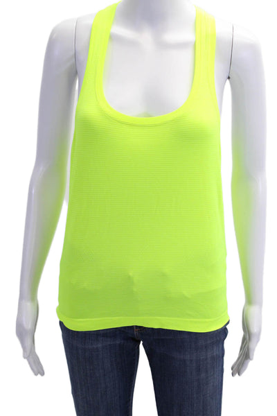 Lululemon Womens Basic Yellow Tank Top Sleeveless Round Neck Size 8