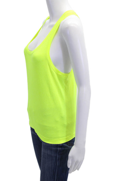 Lululemon Womens Basic Yellow Tank Top Sleeveless Round Neck Size 8