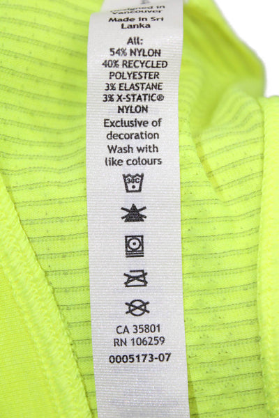 Lululemon Womens Basic Yellow Tank Top Sleeveless Round Neck Size 8