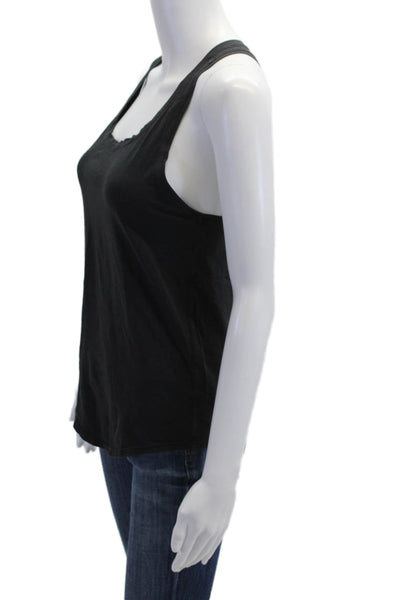 Lululemon Womens Basic Black Tank Polyester Round Neck Sleeveless Size S