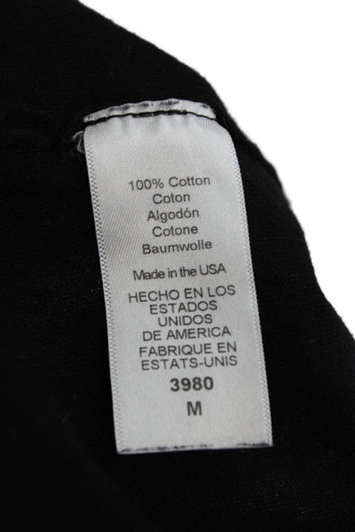Michael Stars Women Black Sleeveless Tank Crew Neck Cotton Size M