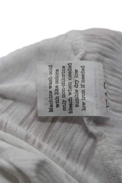Goldie Women Basic V-Neck Sleeveless Pima Cotton Tank White Size M