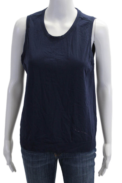Athleta Women Basic Camisole Dark Blue Nylon Spandex Sleeveless Size M