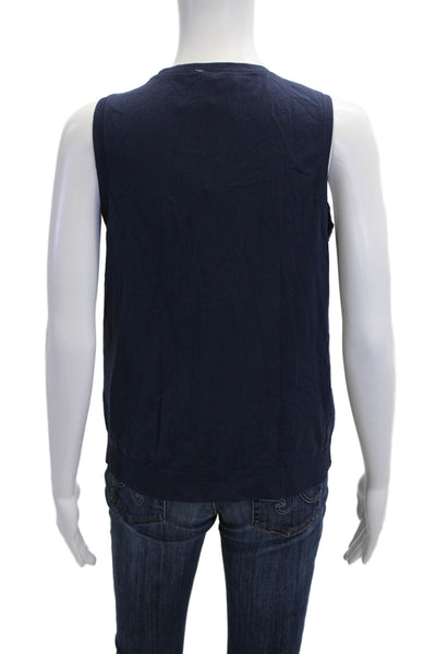 Athleta Women Basic Camisole Dark Blue Nylon Spandex Sleeveless Size M