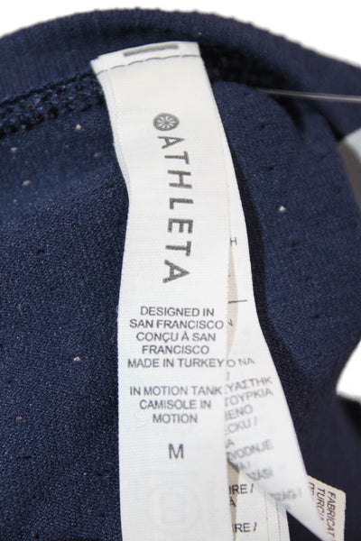 Athleta Women Basic Camisole Dark Blue Nylon Spandex Sleeveless Size M